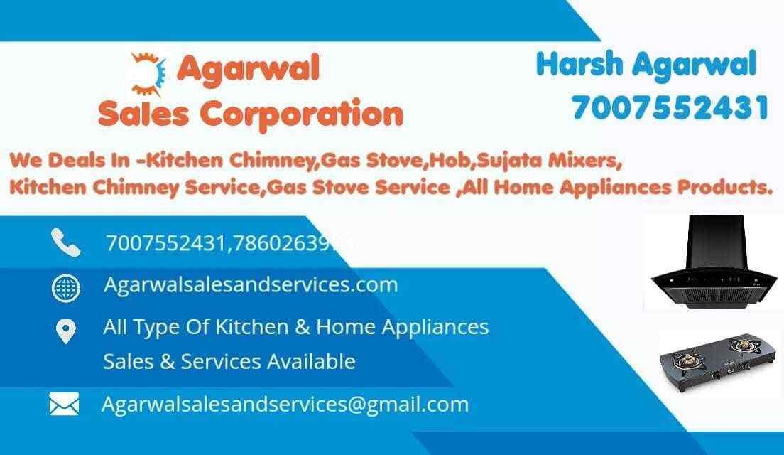 Agarwal Sales Corporation — appliances business card — Agarwal Sales Corporations, Indira Nagar, Lucknow