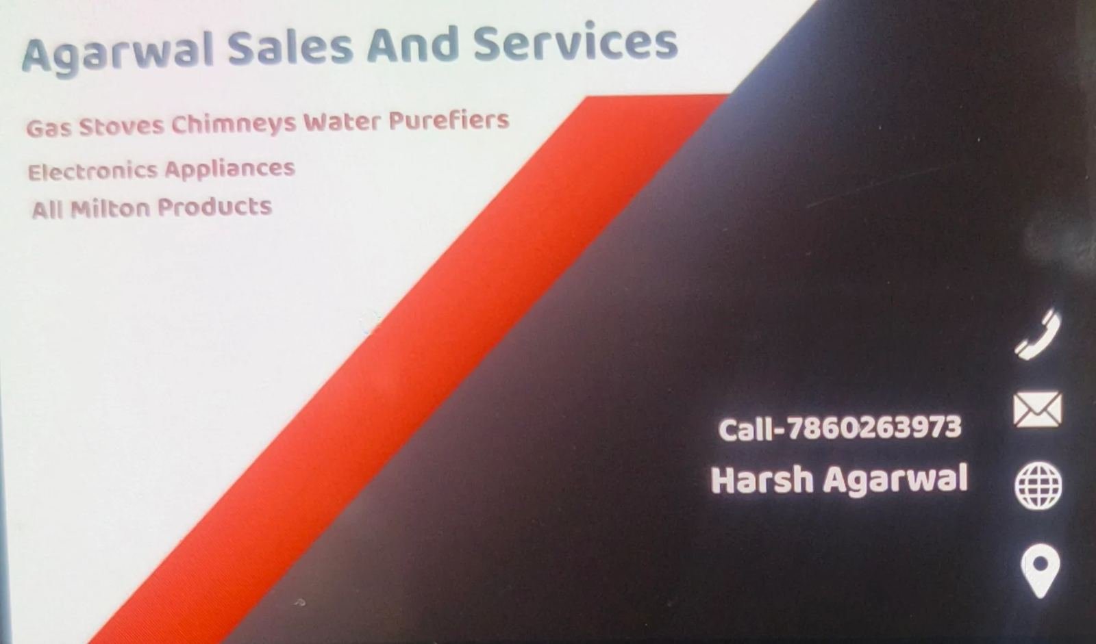 Agarwal Sales And Services banner — gas stoves, chimneys and water purifiers, Indira Nagar, Lucknow