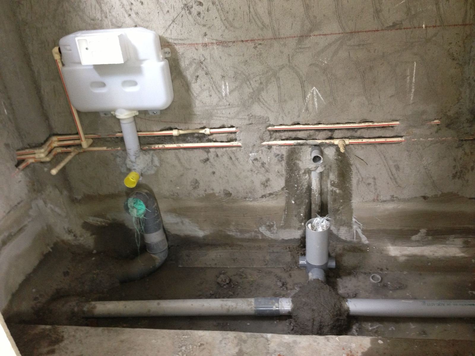 Pipe rough-in for a new bathroom — Apex Plumbing Solutions, Gomti Nagar, Lucknow