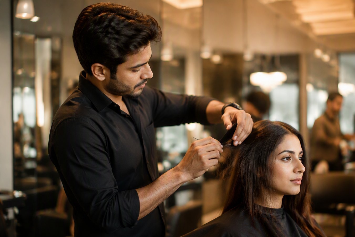 Bhargavas salon styling stations and mirrors Lucknow