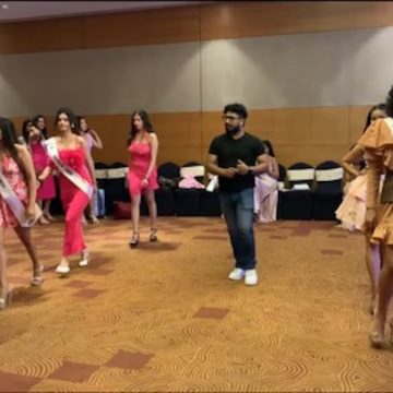 Choreography session with stage performers