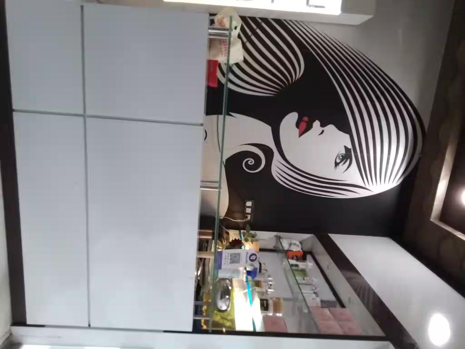 Didis Beauty Parlour wall art and workstations, L'Oreal VIP salon Gomti Nagar Lucknow