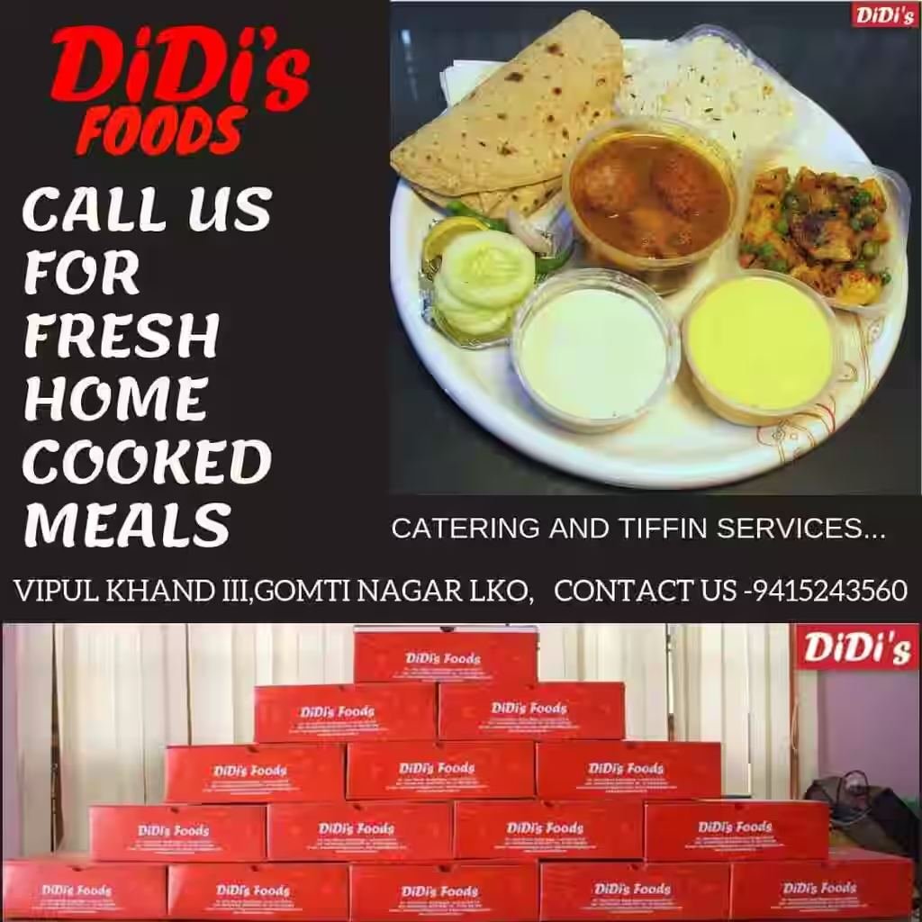 Didi's home-style thali and branded tiffin boxes — home food in Gomti Nagar Lucknow