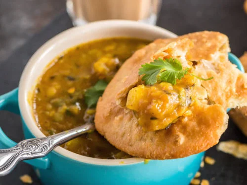 Khasta kachori with aloo sabzi, Lucknow breakfast