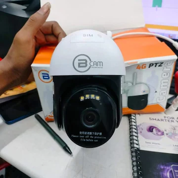 4G PTZ camera shown in hand at Falcon Eye Smart Security — 4g ptz cameras in Kursi Road, Lucknow