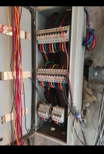 MCB panel with neat colourful wiring — inverter & ups setup in Gomti Nagar, Lucknow