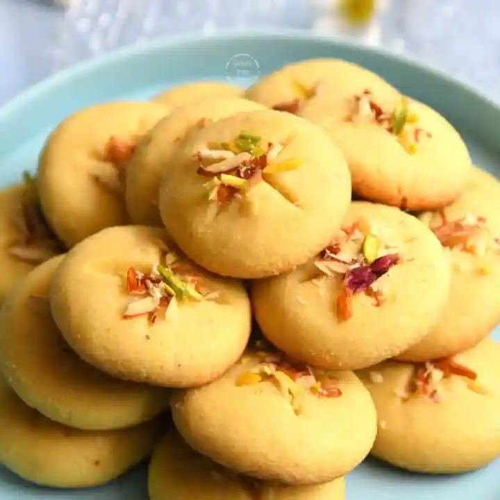 Nankhatai biscuits plate from Globe Bakery, Kaiserbagh Lucknow