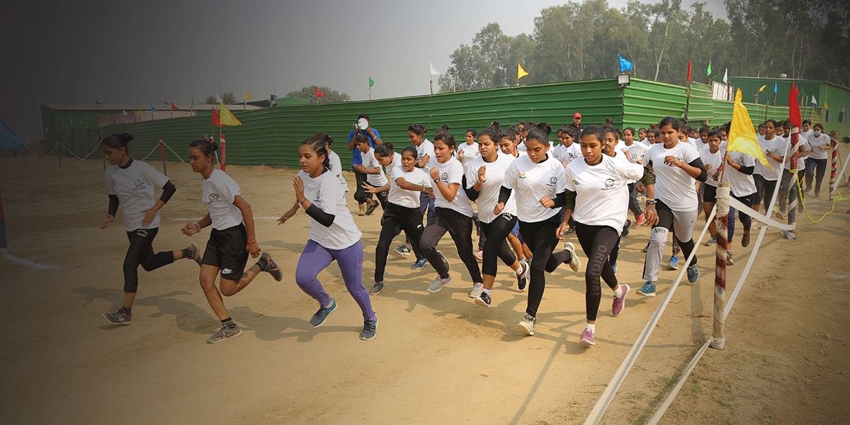 Ground running training session in the morning
