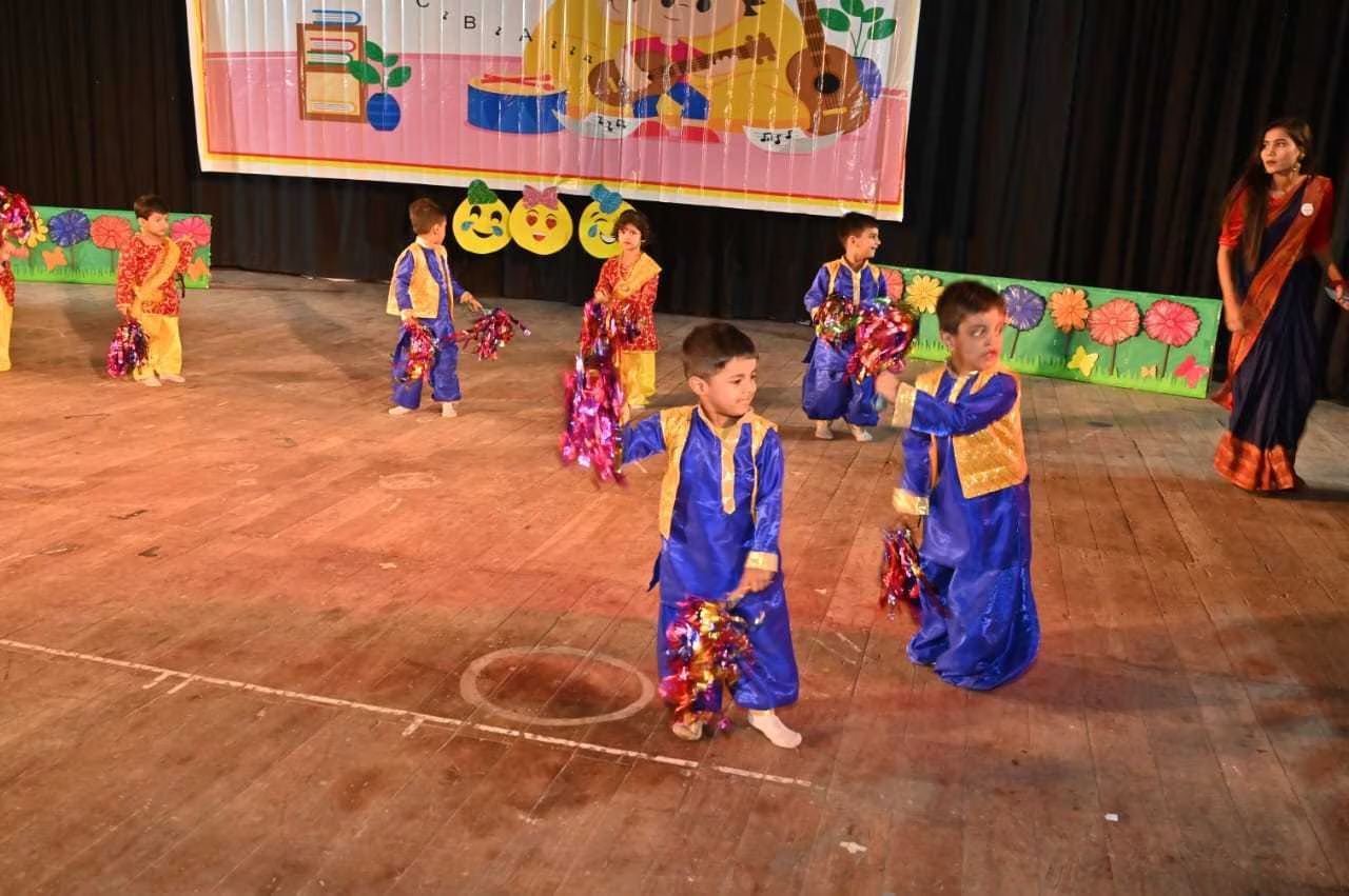 Preschool annual day stage performance by children