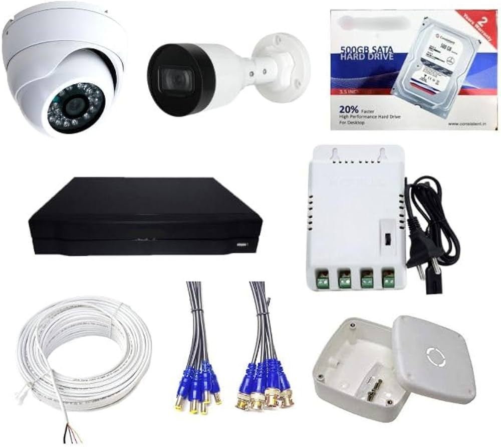 CCTV camera set with DVR, HDD and accessories — ip & wifi cameras in Indira Nagar, Lucknow
