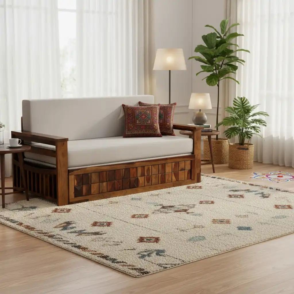 Sofa-cum-bed with storage — Nainital Furniture House, Gomti Nagar, Lucknow