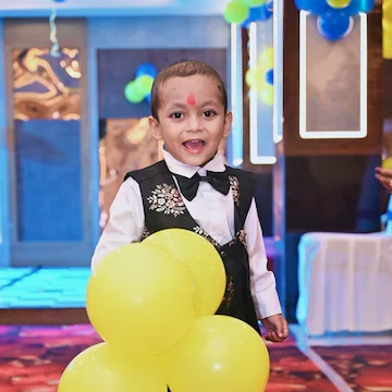 Birthday party photoshoot with balloons by Nirmal Photo and Films, Lucknow event photographer