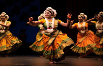 Classical dance stage performance by academy students