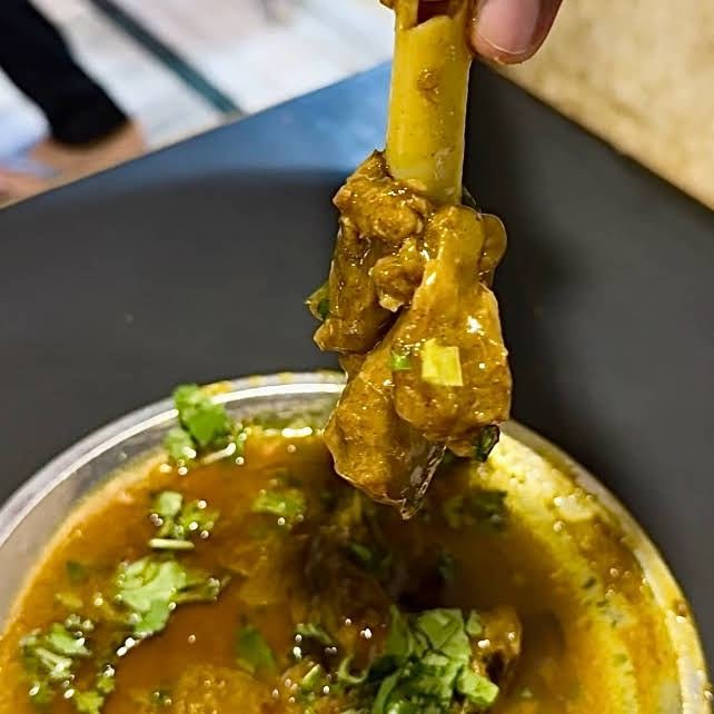 Slow-cooked nihari meat close-up
