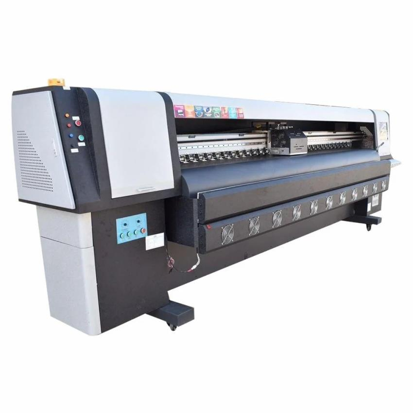 Wide-format solvent flex printer machine at Tech Print House, Lucknow