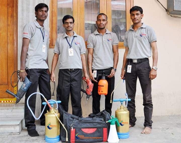 Our pest control team with spray equipment — Unite Pest Solutions, Gomti Nagar, Lucknow